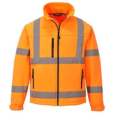 Portwest Klassische Hi-Vis Softshell-Jacke (3L), Größe: XXL, Farbe: Orange, S424ORRXXL Portwest Klassische Hi-Vis Softshell-Jacke (3L), Größe: XXL, Farbe: Orange, S424ORRXXL