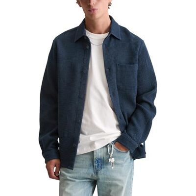 Marc O' Polo Marc OߴPolo Denim Herren Freizeithemd aus Bio-Baumwolle mit Waffelstruktur, Blau (Navy Teal), M Marc O' Polo Marc OߴPolo Denim Herren Freizeithemd aus Bio-Baumwolle mit Waffelstruktur, Blau (Navy Teal), M