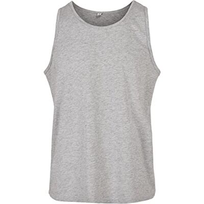 Build Your Brand Herren Basic Tank Top – Sportliches ärmelloses T-Shirt aus Baumwolle mit Rundhals für Training Gym Fitness Sommer und Casual Streetwear,Heather Grey,XL Build Your Brand Herren Basic Tank Top – Sportliches ärmelloses T-Shirt aus Baumwolle mit Rundhals für Training Gym Fitness Sommer und Casual Streetwear,Heather Grey,XL