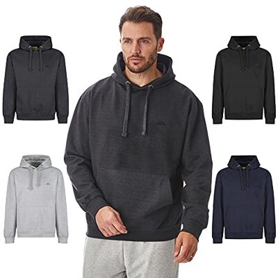 Iron Mountain Weicher Fleece-Pullover mit Kapuze für Herren, umweltfreundliches Oberteil aus wiedergewonnenem Garn, Holzkohle Mergel, 4XL Iron Mountain Weicher Fleece-Pullover mit Kapuze für Herren, umweltfreundliches Oberteil aus wiedergewonnenem Garn, Holzkohle Mergel, 4XL