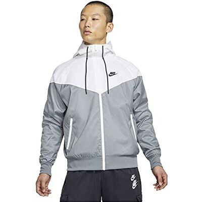 NIKE Herren Sw Spe Wvn Lnd Jacke, Smoke Grey/White/Smoke Grey/Bl, S EU NIKE Herren Sw Spe Wvn Lnd Jacke, Smoke Grey/White/Smoke Grey/Bl, S EU
