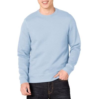 Amazon Essentials Herren Fleece-Sweatshirt mit Rundhalsausschnitt (erhältlich in Big & Tall), Hellblau Heidekraut, XXL Amazon Essentials Herren Fleece-Sweatshirt mit Rundhalsausschnitt (erhältlich in Big & Tall), Hellblau Heidekraut, XXL