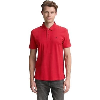 TOM TAILOR Herren 1031006 Poloshirt, 12830 Samba Red, S TOM TAILOR Herren 1031006 Poloshirt, 12830 Samba Red, S