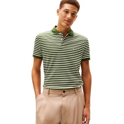 Tommy Hilfiger Herren Liquid Cotton REG Seasonal Polo MW0MW39994 S/S Polo, Grün, XXL, Grün (Mountain Pine/Ivory Petal), XXL Tommy Hilfiger Herren Liquid Cotton REG Seasonal Polo MW0MW39994 S/S Polo, Grün, XXL, Grün (Mountain Pine/Ivory Petal), XXL