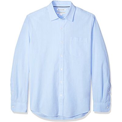 Amazon Essentials Herren Langärmeliges Business Hemd aus Popeline Schmale Passform, Hellblau, XL Amazon Essentials Herren Langärmeliges Business Hemd aus Popeline Schmale Passform, Hellblau, XL