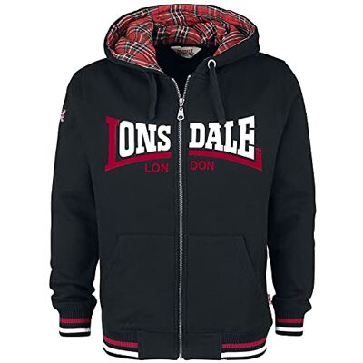 Lonsdale Herren Nateby Kapuzenpullover, Schwarz, S EU Lonsdale Herren Nateby Kapuzenpullover, Schwarz, S EU