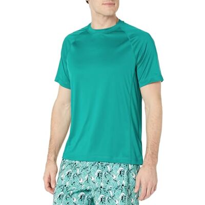 Amazon Essentials Herren Rashguard Kurzarm UPF 50+ UV-Schutz Schwimm-Shirt Schnelltrocknend, Blaugrün, M Amazon Essentials Herren Rashguard Kurzarm UPF 50+ UV-Schutz Schwimm-Shirt Schnelltrocknend, Blaugrün, M