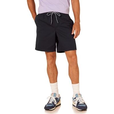 Amazon Essentials Herren Shorts mit Kordelzug und 20,3 cm Beininnenlänge (in Übergröße erhältlich), Schwarz, L Amazon Essentials Herren Shorts mit Kordelzug und 20,3 cm Beininnenlänge (in Übergröße erhältlich), Schwarz, L