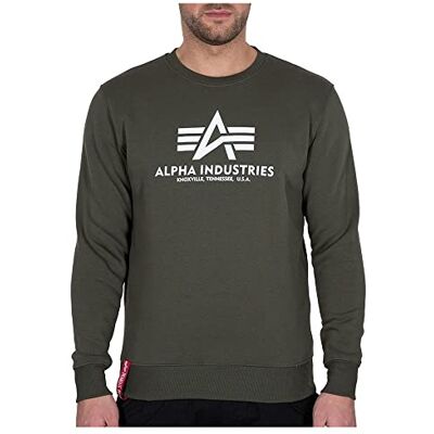Alpha Herren Basic Sweater Für Sweatshirt, Dunkles Olivgrün (178302-142), M EU Alpha Herren Basic Sweater Für Sweatshirt, Dunkles Olivgrün (178302-142), M EU
