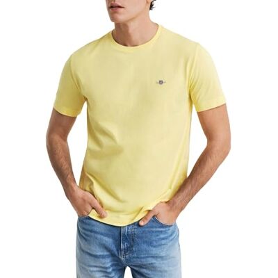 GANT Herren REG Shield SS T-Shirt, Banana Yellow, XXL GANT Herren REG Shield SS T-Shirt, Banana Yellow, XXL