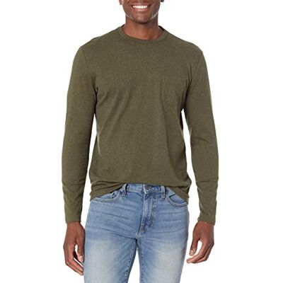 Amazon Essentials Herren Langärmeliges T-Shirt, Schmale Passform, Olivenheide, XS Amazon Essentials Herren Langärmeliges T-Shirt, Schmale Passform, Olivenheide, XS