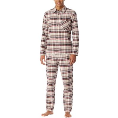 Schiesser Herren Schlafanzug lang mit Knopfleiste Flanell Nightwear Set Schiesser Herren Schlafanzug lang mit Knopfleiste Flanell Nightwear Set