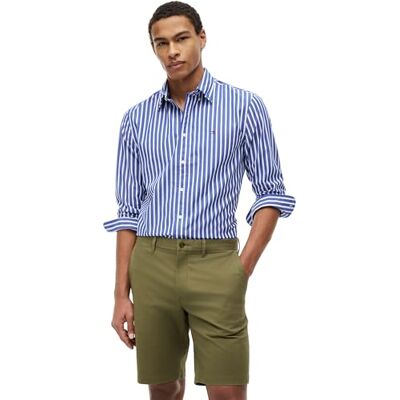 Tommy Hilfiger Herren Hemd Flex Poplin Seasonal Stripe Regular Fit, Blau (Wedge Blue/Stripe), XL Tommy Hilfiger Herren Hemd Flex Poplin Seasonal Stripe Regular Fit, Blau (Wedge Blue/Stripe), XL