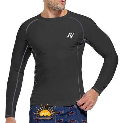 MEETWEE Herren Rash Guard Rash Vest Männer Langarm/Kurzarm UV Schutz T-Shirt Tops UPF 50+ Schnelltrocknend für Schwimmen Surfen Wassersport MEETWEE Herren Rash Guard Rash Vest Männer Langarm/Kurzarm UV Schutz T-Shirt Tops UPF 50+ Schnelltrocknend für Schwimmen Surfen Wassersport
