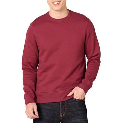Amazon Essentials Men's Crewneck Fleece Sweatshirt, Red, Large Amazon Essentials Men's Crewneck Fleece Sweatshirt, Red, Large