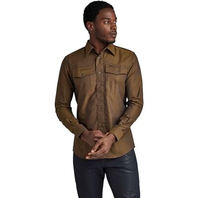 G-STAR RAW Herren Marine Slim Hemd, Mehrfarben (Tobacco/Imperial Blue Oxford D24963-7665-G295), XL G-STAR RAW Herren Marine Slim Hemd, Mehrfarben (Tobacco/Imperial Blue Oxford D24963-7665-G295), XL