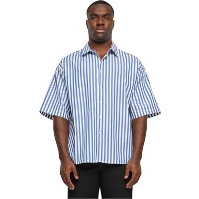 Urban Classics Herren Hemd Striped Short Sleeve Summer Shirt, Kurzarm Hemd für Männer, gestreift, Größen S 5XL Urban Classics Herren Hemd Striped Short Sleeve Summer Shirt, Kurzarm Hemd für Männer, gestreift, Größen S 5XL
