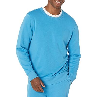 Amazon Essentials Herren Leichtes langärmeliges Frottee-Sweatshirt mit Rundhalsausschnitt (erhältlich in Big & Tall), Türkisblau, XL Amazon Essentials Herren Leichtes langärmeliges Frottee-Sweatshirt mit Rundhalsausschnitt (erhältlich in Big & Tall), Türkisblau, XL