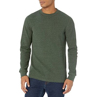 Amazon Essentials Herren Langärmeliges Waffel-Shirt, Schmale Passform, Olivenheide, XS Amazon Essentials Herren Langärmeliges Waffel-Shirt, Schmale Passform, Olivenheide, XS