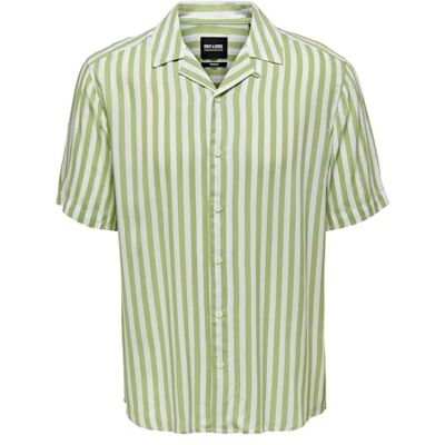 Only & Sons Herren Freizeit Hemd ONSWAYNE Regular Fit XS S M L XL XXLGestreift, Größe:XL, Farbe:Swamp 22013267 Only & Sons Herren Freizeit Hemd ONSWAYNE Regular Fit XS S M L XL XXLGestreift, Größe:XL, Farbe:Swamp 22013267