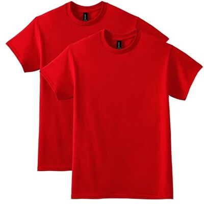 Gildan DryBlend T-Shirt, Unisex, für Erwachsene, Stil G8000, Multipack, Rot (2er-Pack), XL Gildan DryBlend T-Shirt, Unisex, für Erwachsene, Stil G8000, Multipack, Rot (2er-Pack), XL