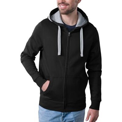 HRM Herren Jas M Kapuzenpullover, Schwarz, 4XL HRM Herren Jas M Kapuzenpullover, Schwarz, 4XL