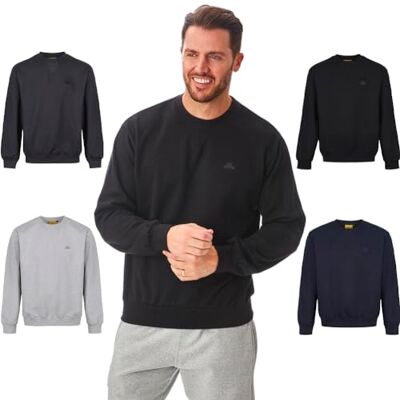 Iron Mountain Herren Sweatshirt Fleece – Pullover Baumwollmix Rundhals Langarm, Workwear Sweatshirt Leicht Warm für Freizeit Arbeit Alltag Winter (Schwarz, L) Iron Mountain Herren Sweatshirt Fleece – Pullover Baumwollmix Rundhals Langarm, Workwear Sweatshirt Leicht Warm für Freizeit Arbeit Alltag Winter (Schwarz, L)