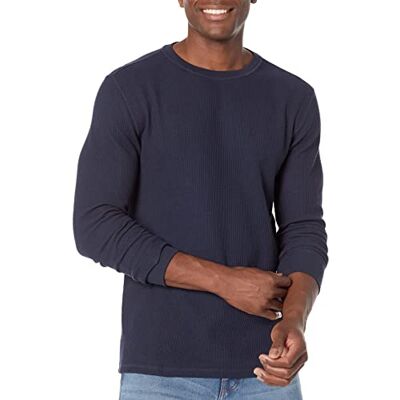 Amazon Essentials Herren Langärmeliges Waffel-Shirt, Schmale Passform, Marineblau, XS Amazon Essentials Herren Langärmeliges Waffel-Shirt, Schmale Passform, Marineblau, XS