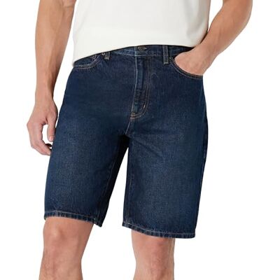 Amazon Essentials Herren Relaxed-Fit-Jeansshorts, Kurze Hose, Dunkle Waschung, 30W Amazon Essentials Herren Relaxed-Fit-Jeansshorts, Kurze Hose, Dunkle Waschung, 30W
