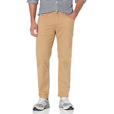 Amazon Essentials Herren 5-Pocket-Stretch-Twillhose, Bequeme Passform, Dunkles Khakibraun, 35W / 32L Amazon Essentials Herren 5-Pocket-Stretch-Twillhose, Bequeme Passform, Dunkles Khakibraun, 35W / 32L