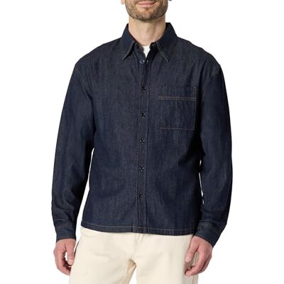 Amazon Essentials Herren Herren Jeanshemd Langarm, Modernes Oversize-Button-Down-Hemd, Auswaschen, XL Amazon Essentials Herren Herren Jeanshemd Langarm, Modernes Oversize-Button-Down-Hemd, Auswaschen, XL