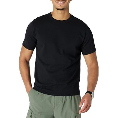 Amazon Essentials Herren-T-Shirt, lockere Passform, schwere Baumwolle, Schwarz, Größe XS Amazon Essentials Herren-T-Shirt, lockere Passform, schwere Baumwolle, Schwarz, Größe XS