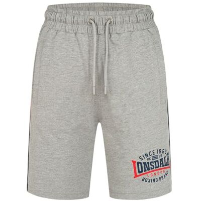 Lonsdale Herren Shorts Normale Passform Sandown M, Marl Grey/Navy/Red Lonsdale Herren Shorts Normale Passform Sandown M, Marl Grey/Navy/Red