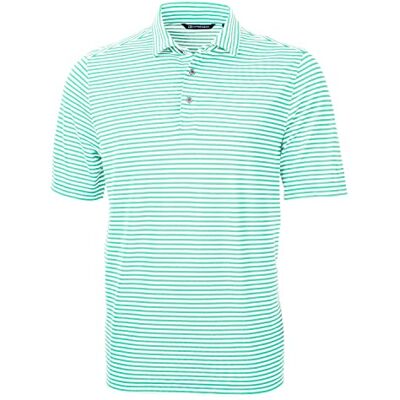 Cutter & Buck Herren Kurzärmeliges Poloshirt Virtue Eco Piqué Streifen aus Recyceltem Material Polohemd, Frische Minze, XL Cutter & Buck Herren Kurzärmeliges Poloshirt Virtue Eco Piqué Streifen aus Recyceltem Material Polohemd, Frische Minze, XL