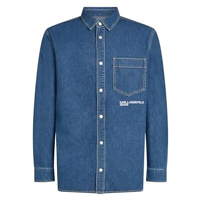 KARL LAGERFELD JEANS , Herren, Regular Denim Hemd, Regular Fit, Blau, XL KARL LAGERFELD JEANS , Herren, Regular Denim Hemd, Regular Fit, Blau, XL