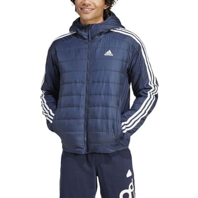 Adidas Herren Essentials 3-Stripes Insulated Hooded Hybrid Jacket, Legend Ink, S Adidas Herren Essentials 3-Stripes Insulated Hooded Hybrid Jacket, Legend Ink, S