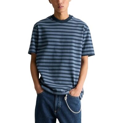 Marc O' Polo Marc OߴPolo Denim Herren T-Shirt gestreift Relaxed Fit, Blau (Dark Blue Multi 07), L Marc O' Polo Marc OߴPolo Denim Herren T-Shirt gestreift Relaxed Fit, Blau (Dark Blue Multi 07), L