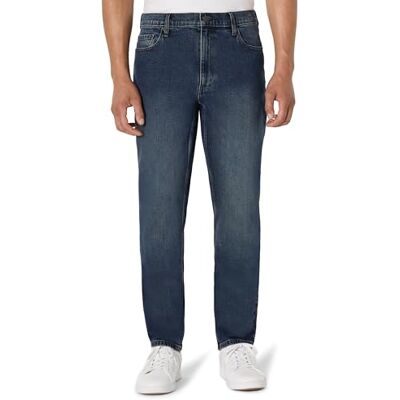 Amazon Essentials Herren Sportlich Geschnittene Jeans mit Geringem Stretchanteil, getönte dunkle Waschung, 35WX30L Amazon Essentials Herren Sportlich Geschnittene Jeans mit Geringem Stretchanteil, getönte dunkle Waschung, 35WX30L