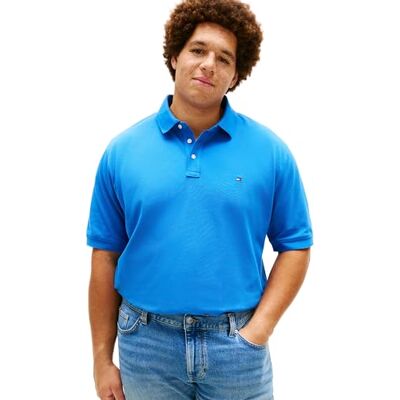 Tommy Hilfiger Herren Poloshirt Kurzarm Regular Fit, Blau (Blue Orbit), 4XLT Tommy Hilfiger Herren Poloshirt Kurzarm Regular Fit, Blau (Blue Orbit), 4XLT