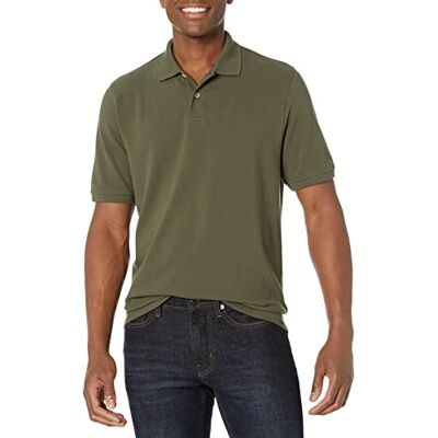 Amazon Essentials Men's Regular-Fit Cotton Pique Polo Shirt Shirt, -Olive, Medium Amazon Essentials Men's Regular-Fit Cotton Pique Polo Shirt Shirt, -Olive, Medium