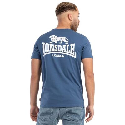 Lonsdale Herren T-Shirt Normale Passform Whiteness M, Navy/White Lonsdale Herren T-Shirt Normale Passform Whiteness M, Navy/White