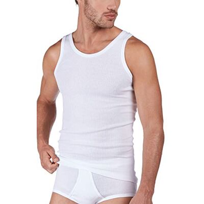 HUBER Herren de Luxe Achselshirt Unterhemd, (Weiss 0500), Large (Herstellergröße: L) HUBER Herren de Luxe Achselshirt Unterhemd, (Weiss 0500), Large (Herstellergröße: L)
