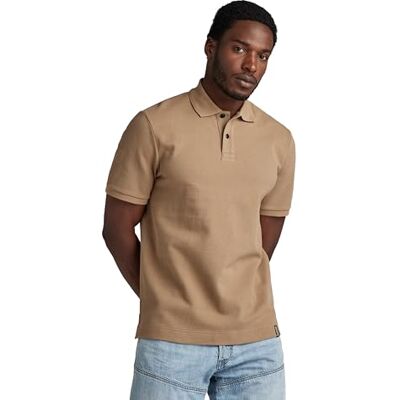 G-STAR RAW Herren Essential Poloshirt, Beige (Safari D22783-D287-B444), S G-STAR RAW Herren Essential Poloshirt, Beige (Safari D22783-D287-B444), S