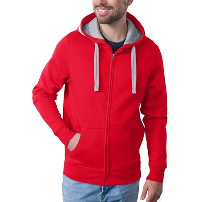 HRM Herren Jas M Kapuzenpullover, Himbeere, 3XL HRM Herren Jas M Kapuzenpullover, Himbeere, 3XL