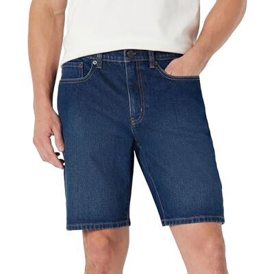 Amazon Essentials Herren Straight-Fit-Stretch-Jeansshorts, Dunkle Mitternacht, 29W Amazon Essentials Herren Straight-Fit-Stretch-Jeansshorts, Dunkle Mitternacht, 29W
