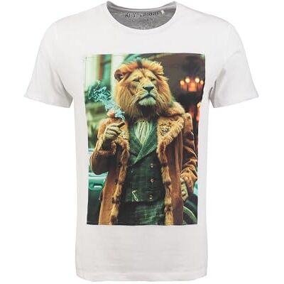 KEYLARGO Key Largo Men T-Shirt MT KLELEGANT Lion Round KEYLARGO Key Largo Men T-Shirt MT KLELEGANT Lion Round