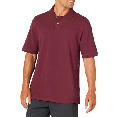 Amazon Essentials Men's Regular-Fit Cotton Pique Polo Shirt, Port, XX-Large Amazon Essentials Men's Regular-Fit Cotton Pique Polo Shirt, Port, XX-Large