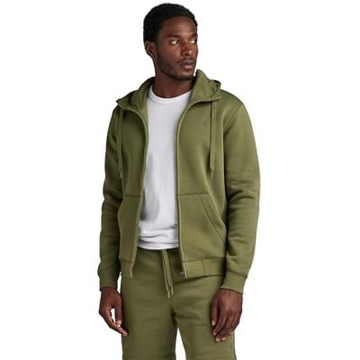 G-STAR RAW Herren Premium Core Hooded Zip Sweatshirt, Grün (sage D16122-C235-724), S G-STAR RAW Herren Premium Core Hooded Zip Sweatshirt, Grün (sage D16122-C235-724), S
