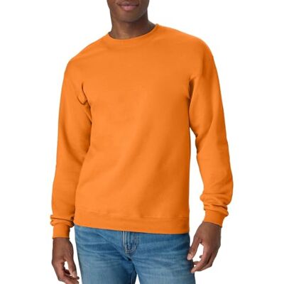 Hanes Herren EcoSmart Fleece Pullover Crewneck 2er Sweatshirt, Sicherheits-Orange, 1er-Pack, Large Hanes Herren EcoSmart Fleece Pullover Crewneck 2er Sweatshirt, Sicherheits-Orange, 1er-Pack, Large