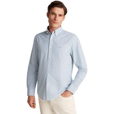Tommy Hilfiger Herren Hemd Flex Poplin Classic Regular Fit, Mehrfarbig (Nouveau Green/Multi), S Tommy Hilfiger Herren Hemd Flex Poplin Classic Regular Fit, Mehrfarbig (Nouveau Green/Multi), S